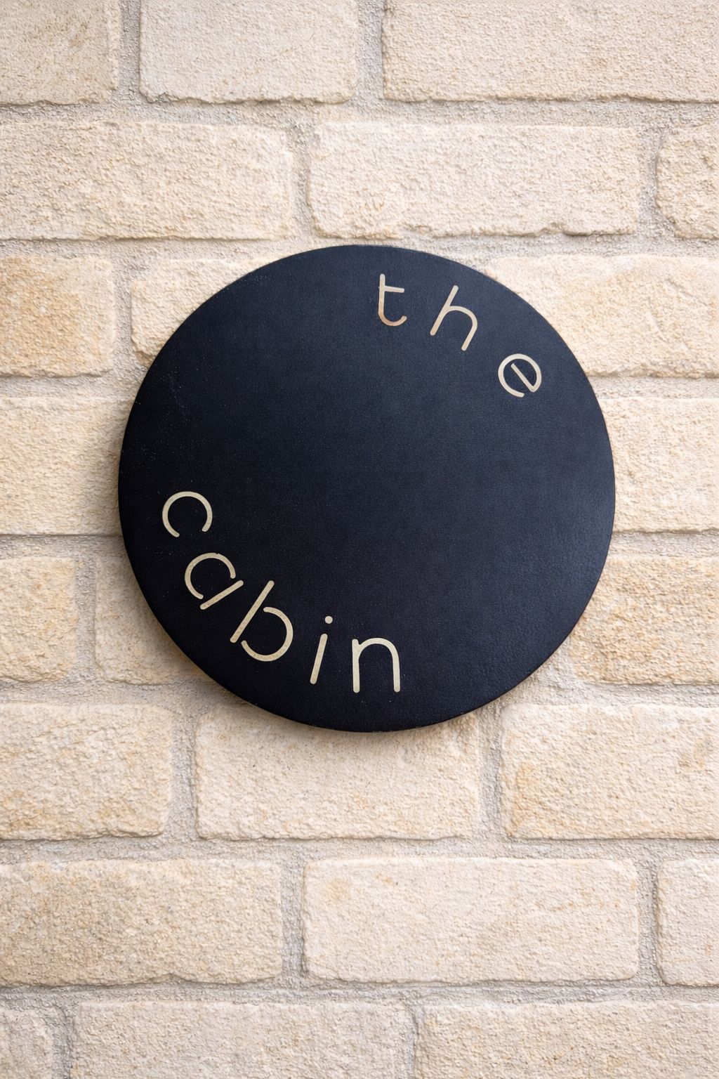 Painted Stainless Steel Circular Round Metal House Address Name Wall Mounted Sign Plaque Matt or Gloss 200mm - 600mm Most colours available