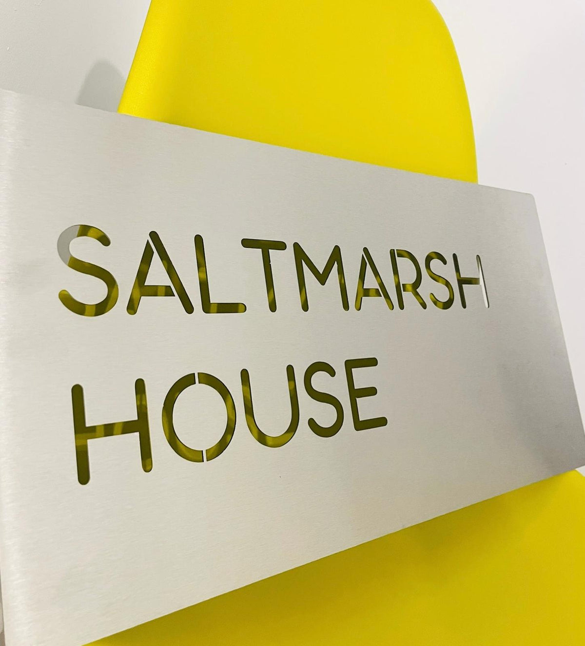 Stainless Steel Brushed Personalised House Address Company Business Name Wall Mounted Sign Plaque 200mm - 600mm
