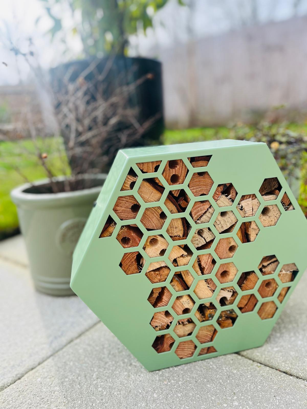 Painted Aluminium Honeycomb Hexagon Bug Insect Hotel 200mm, 300mm , 400mm
