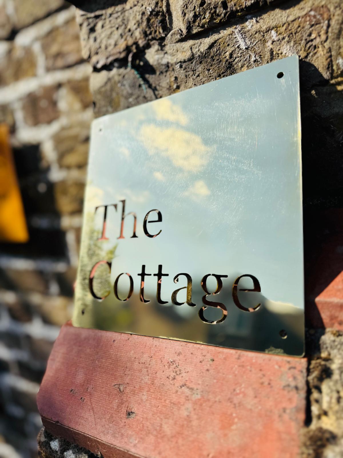 Luxury Brass Metal House Address Name Wall Mounted Sign Plaque Matt 200mm - 600mm (Copy)